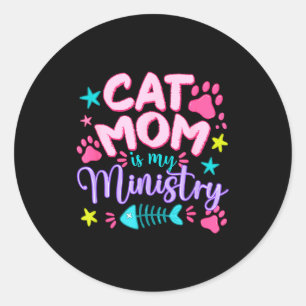 Adesivo Mãe de Gato É Meu Ministério Amantes de Gatos Dia