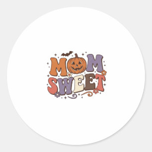 Adesivo Mãe de Halloween Abóbora Doce Camisa Vintage Desig
