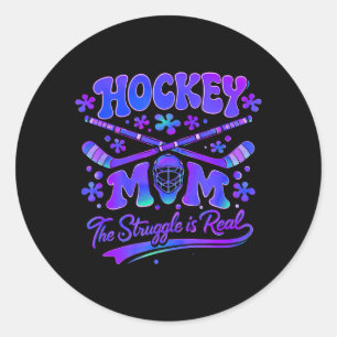 Adesivo Mãe de Hockey A Luta É Real Máscara de Goleiro Sti