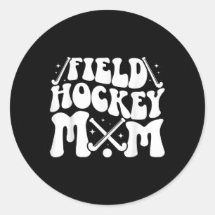 Adesivo Mãe de Hockey de Campo Mãe Groovy de um Jogador de