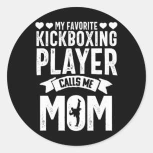 Adesivo Mãe de Kickboxing Mama Engraçado Artes Marciais Ca