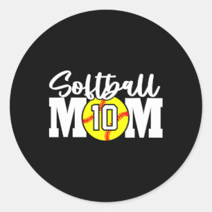 Adesivo Mãe de Softbol Número #10 