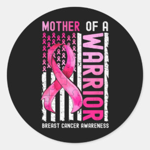 Adesivo Mãe De Um Cancer De Mama Guerreiro, U.A. Flag Awar
