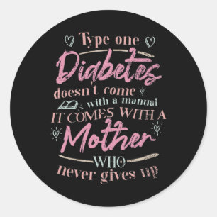 Adesivo Mãe De Uma Criança Com Diabetes T1d
