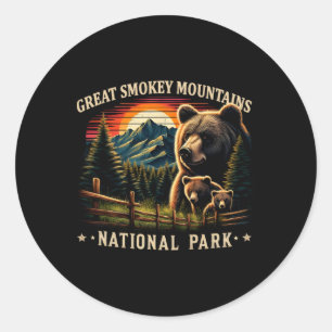Adesivo Mãe de Urso Preto Grande Parque Nacional Smokey Mo