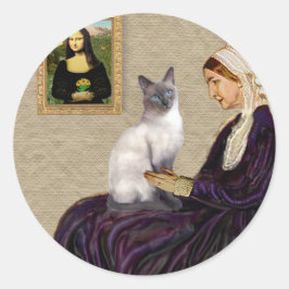 Adesivo Mãe de Whsitlers - gato Siamês Ponto Azul