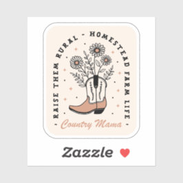 Adesivo Mãe do campo, sua terra natal, estética da fazenda