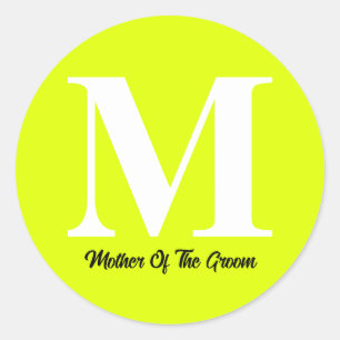 Adesivo Mãe Do Casamento Fluorescente Amarelo