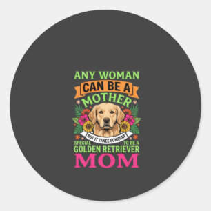 Adesivo Mãe do Golden Retriever Floral Amante de Cães