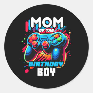 Adesivo Mãe Do Menino De Aniversário Jogo De Vídeo Combina