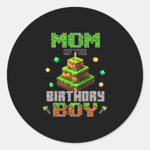 Adesivo Mãe Do Menino Do Aniversário Festa Vídeo Game Pixe
