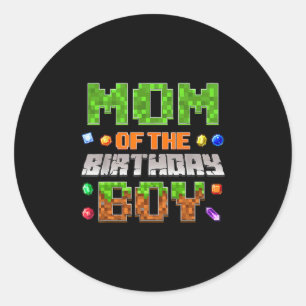 Adesivo Mãe Do Menino Do Aniversário Festa Vídeo Game Pixe