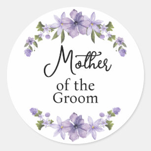Adesivo Mãe do Noivo Floral Roxo Casamento