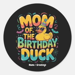 Adesivo Mãe Do Pato De Aniversário Pato De Borracha Menina