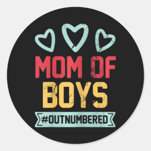 Adesivo Mãe dos Meninos #em menor número Mãe Pais Engraçad
