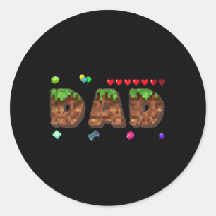 Adesivo Mãe e Pai do Menino de Aniversário Jogo de Pixel C