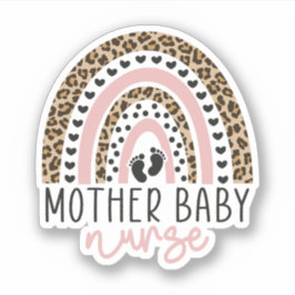 Adesivo Mãe Enfermeira Rainbow, Enfermeira Postpartum