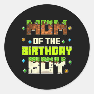 Adesivo Mãe Engraçada Do Menino De Aniversário Video Gamer