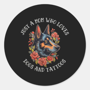 Adesivo Mãe german shepherd Que Ama Cachorros E Tatuagens