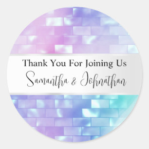 Adesivo Mãe iridescente do obrigado de bola de disco pérol