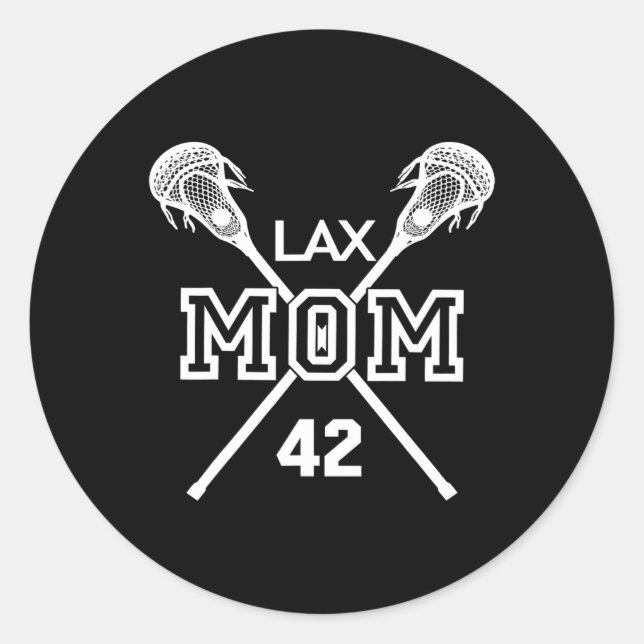 Adesivo Mãe Lax 42 Lacrosse Jogador 42 da Mãe (Frente)