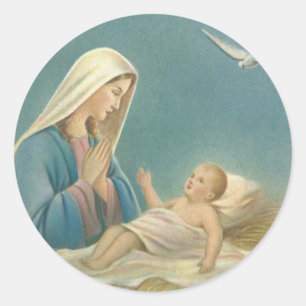 Adesivo Mãe Mary do Virgin e bebê Jesus