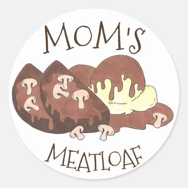 Adesivo Mãe Meatloaf Diner Comida Gravata Lavada Batatas (Frente)