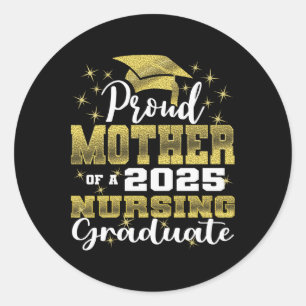 Adesivo Mãe Orgulhosa da Turma de 2025 Enfermeira Graduada