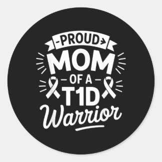 Adesivo Mãe Orgulhosa De Um Guerreiro T1d Conscientização