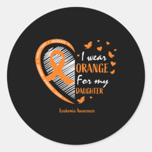 Adesivo Mãe Pai Eu Visto Laranja Para Minha Filha Leucemia