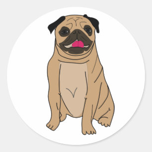 Adesivo Mãe Pug Engraçado Cachorro Filhote Amor Olá