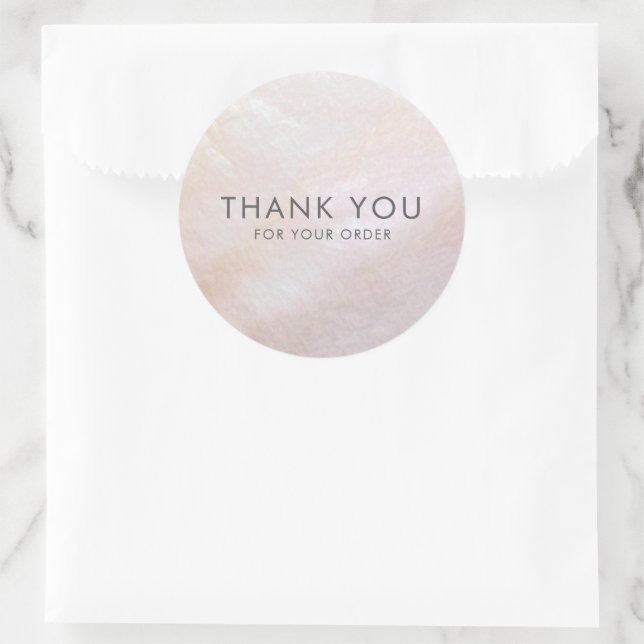 Adesivo Mãe Rosa Esbranquiçada de Pérolas Obrigado (Bolsa)