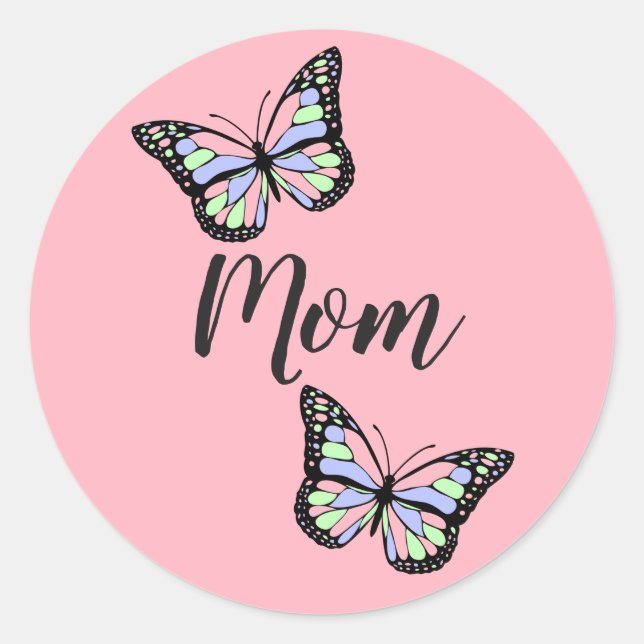 Adesivo Mãe rosa personalizada (Frente)