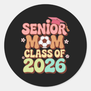Adesivo Mãe Sênior Turma de 2026 Futebol Groovy 70s Retrô