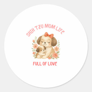 Adesivo Mãe Shih Tzu Fofa Dia das Mães