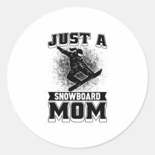 Adesivo Mãe Snowboarder - Esportes De Inverno Apenas Um Sn