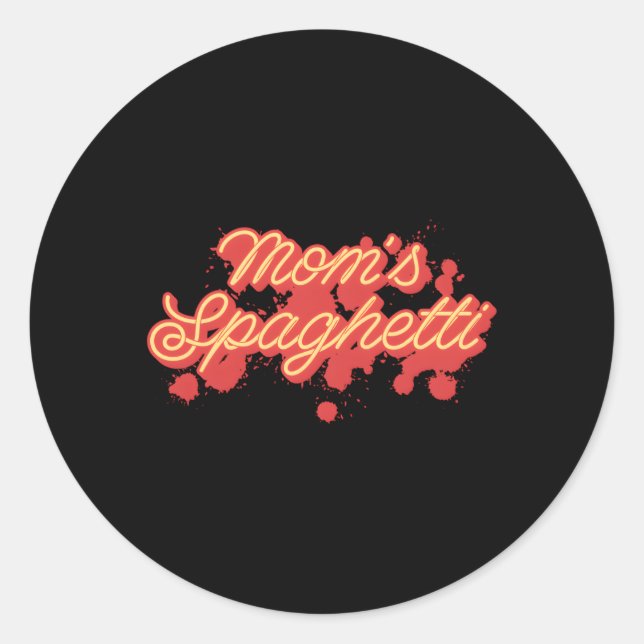 Adesivo Mãe Spaghetti Meatball Molho De Tomate Da Mãe (Frente)