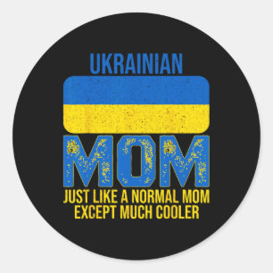 Adesivo Mãe Ucraniana Vintage Ucrânia Design Bandeira Dia