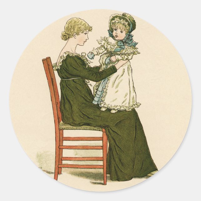Adesivo Mãe Vitoriana Bebê Greenaway (Frente)