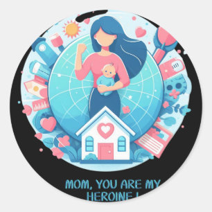 Adesivo Mãe, você é meu dia de as mães heroico
