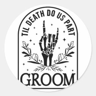 Adesivo Mães de Casal de Casamento de Halloween de Noiva d
