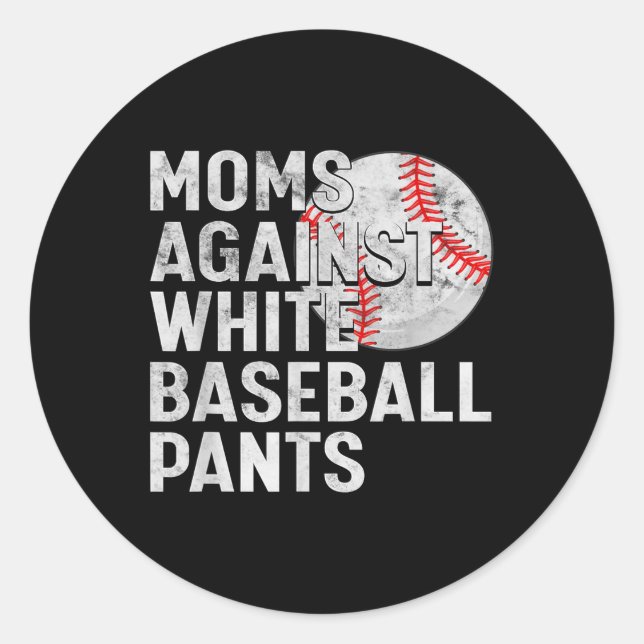 Adesivo Mães De Dia de as mães Da Mãe Baseball Contra Base (Frente)