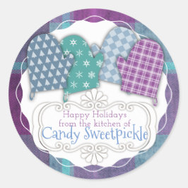 Adesivo Mães de forno de xadrez Natal da cozinha de