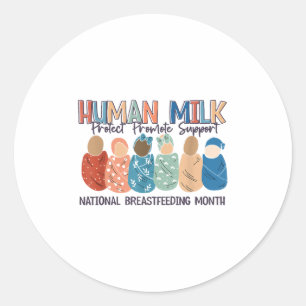Adesivo Mães de Leite Humano Leite S Mês Nacional de Amame