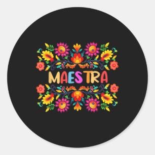 Adesivo Maestra Cinco De Mayo Professor mexicano espanhol
