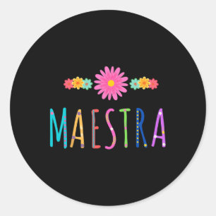 Adesivo Maestra Cinco De Mayo, Professora Mexicana De Volt