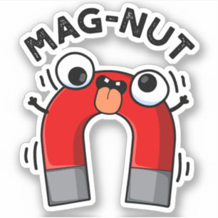 Adesivo Mag-nut Funny Magnet Pun