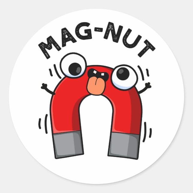 Adesivo Mag-nut Funny Magnet Pun (Frente)