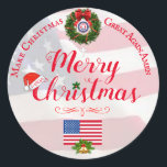 Adesivo Maga Christmas Stickers/Make Christmas Excelente N<br><div class="desc">Faça o Excelente de Natal novamente os adesivos Amen Coleção Patriótica</div>