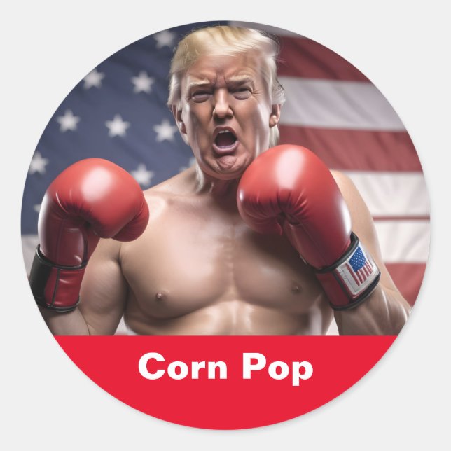 Adesivo Maga Corn Pop Trump (Frente)